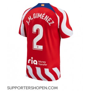 Atletico Madrid Jose Gimenez #2 Hemma Matchtröja 2022-23 Kortärmad